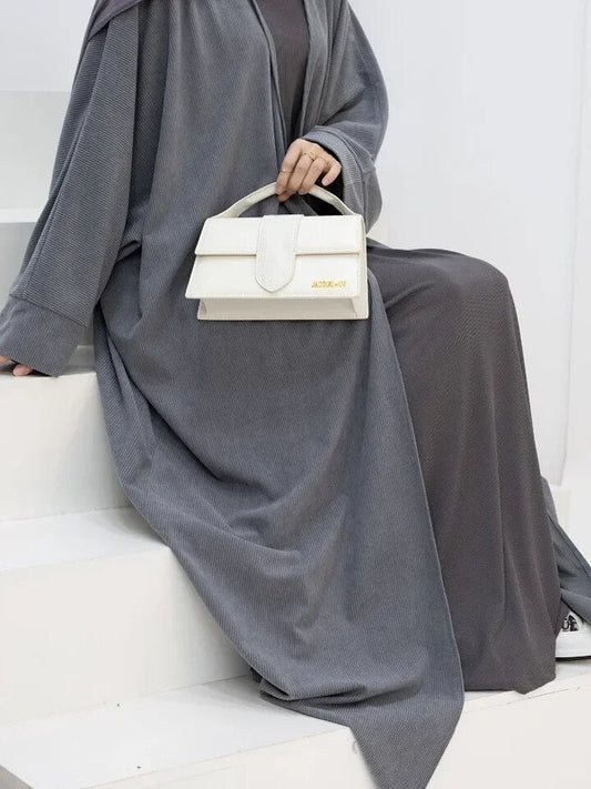 Corduroy Abaya (pre-order) - Premium Abaya’s from Sahara Soireé - Just €65! Shop now at Sahara Soirée